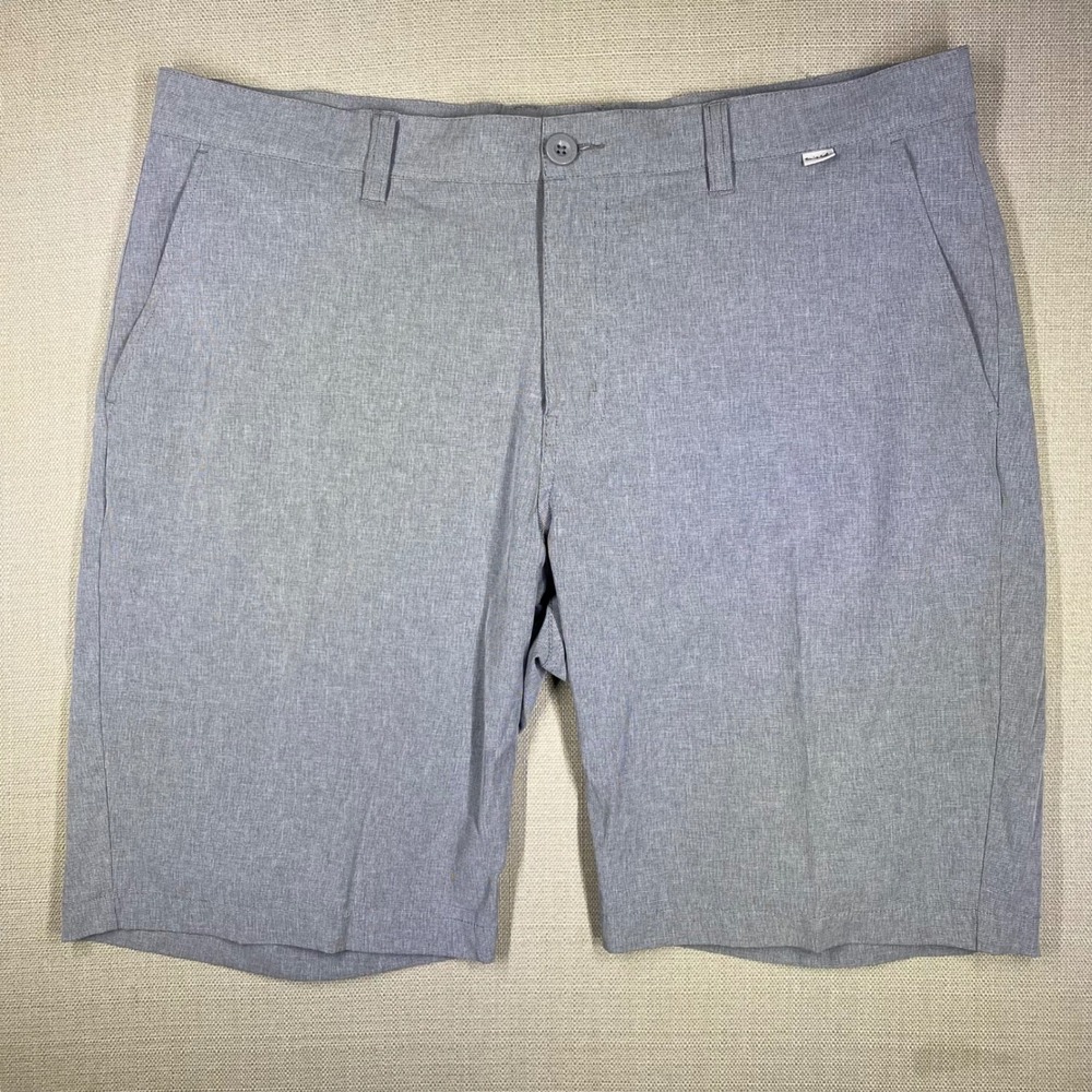 Travis Mathew Mens Beck Flat Front Performance Golf Shorts Gray Size 38